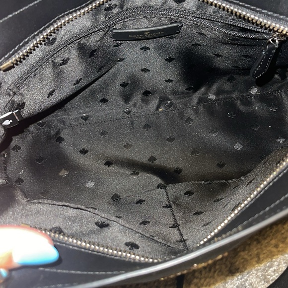 NEW black leather Kate Spade satchel two way bag - Picture 11 of 12